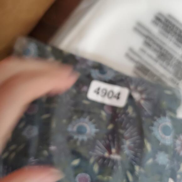 Seasalt Cornwall Dress Womens 8 Petite Blue Green Floral Organic Cotton A Line - Picture 8 of 8